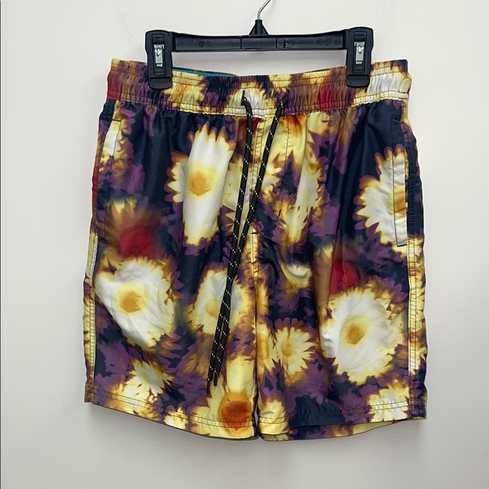 No Boundaries Purple and Yellow Swim Shorts